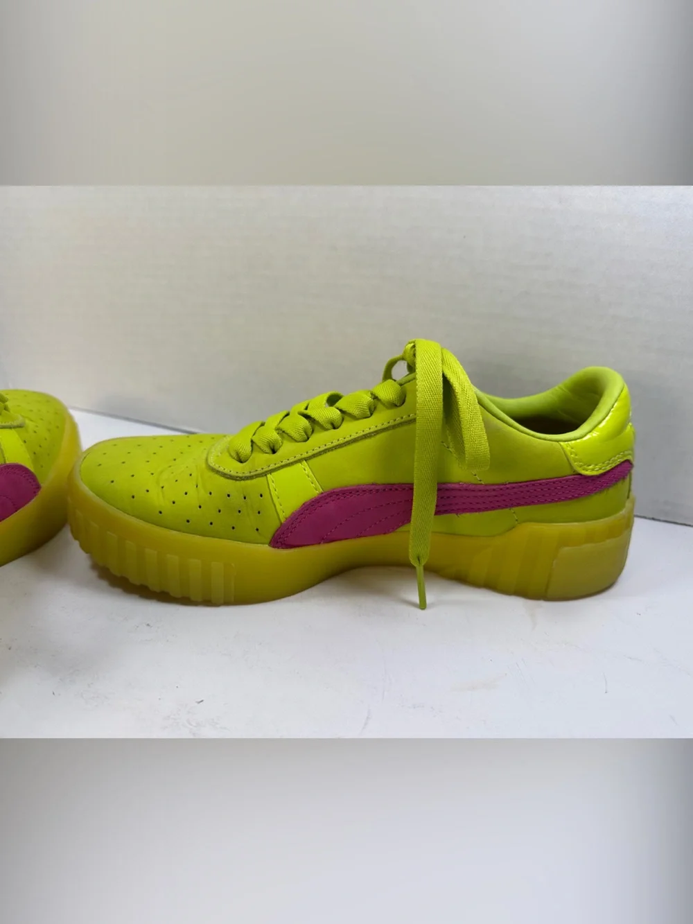 Puma Women’s Neon Lime Sneakers Tennis Shoes Athletic